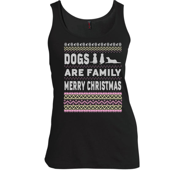 Dog Are Family T Shirt, Merry Christmas Tank Top