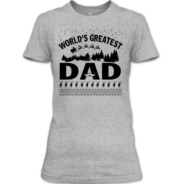 World's Greatest Dad T Shirt, Merry Christmas Gift T Shirt