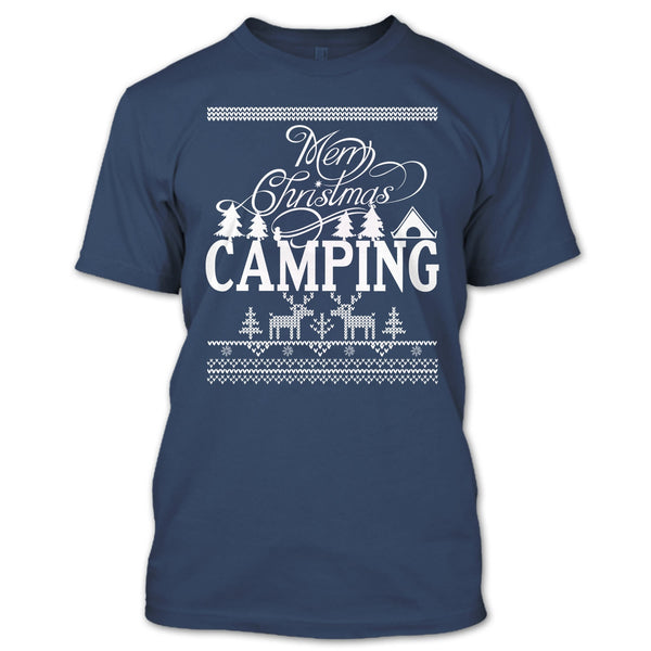 Merry Christmas Camping T Shirt, Coolest Camper T Shirt