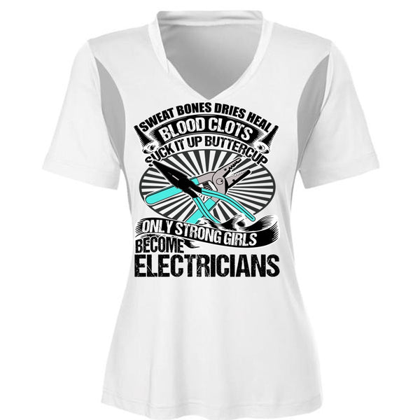 Only Strong Girls Become Electricians T Shirt, I Love Electrician T Shirt, Awesome T-Shirts