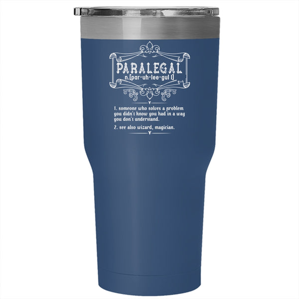 Cool Paralegal Tumbler 30 oz Stainless Steel, Awesome Gift For Law Student Travel Mug