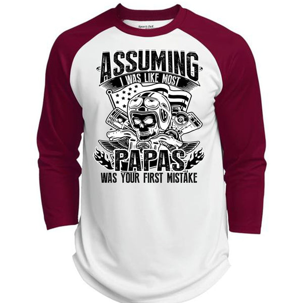 I Was Like Most Papas T Shirt, I Love Papa T Shirt, Awesome T-Shirts  (Polyester Game Baseball Jersey)