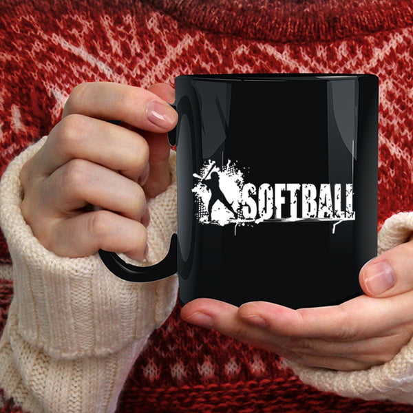 Softball Coffee Mug, Cool Gift For Softball Player Coffee Cup