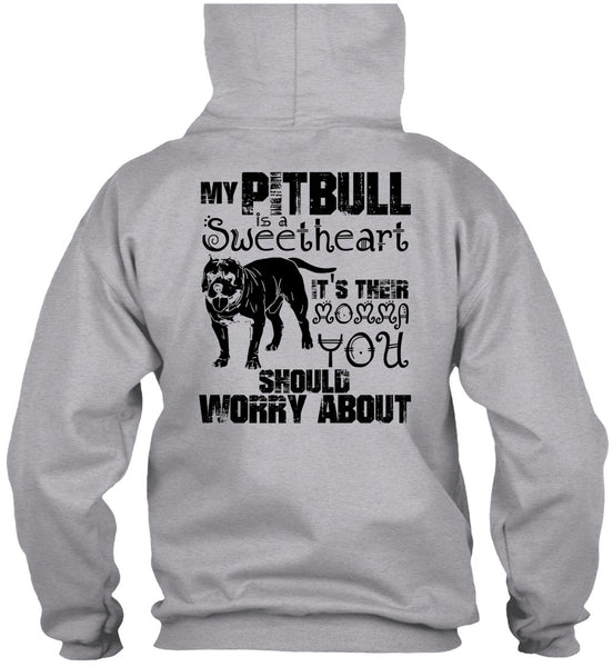My Pit Bull Is Sweetheart T Shirt, I Love Pit Bull T Shirt
