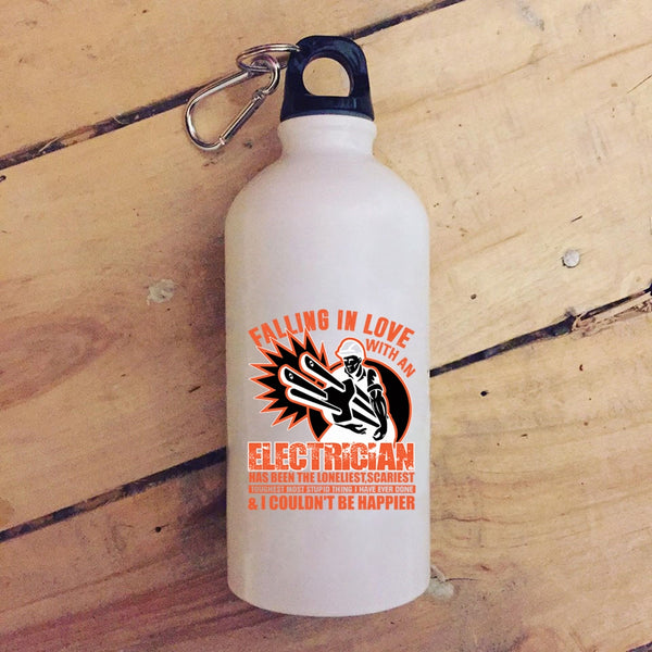 Falling In Love With An Electrician 20 oz Stainless Steel Bottle,I Love My Electrician Outdoor Sports Water Bottle