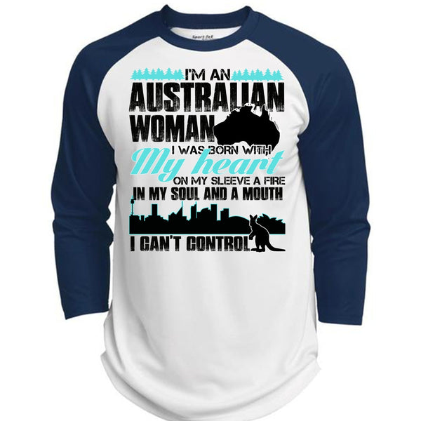 I'm An Australian Woman T Shirt, I Love Australian T Shirt, Awesome T-Shirts  (Polyester Game Baseball Jersey)