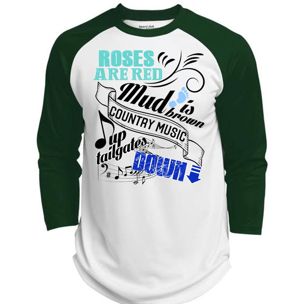 Roses Are Red T Shirt, I Love Music T Shirt, Awesome T-Shirts  (Polyester Game Baseball Jersey)