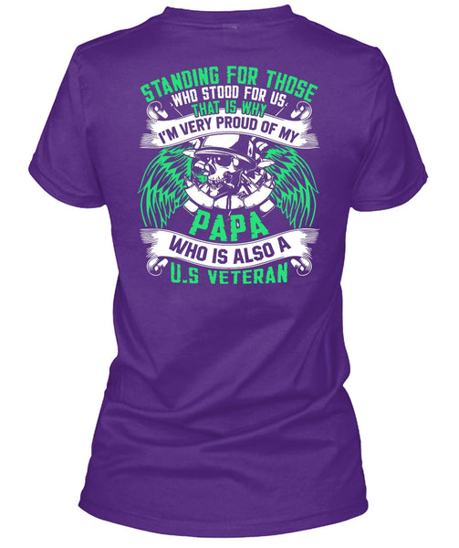 I'm Very Proud Of My Papa T Shirt, US Veteran T Shirt