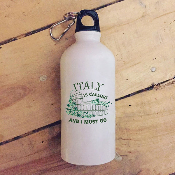 Italy Is Calling And I Must Go 20 oz Stainless Steel Bottle,I Love Italy Outdoor Sports Water Bottle
