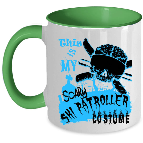 Halloween Coffee Mug, This is My Scary Ski Patroller Costume Accent Mug