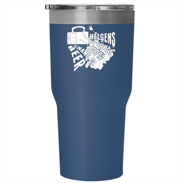Helgens Prognos 100% Chans Of Beer Tumbler 30 oz Stainless Steel, Cool Beer Travel Mug