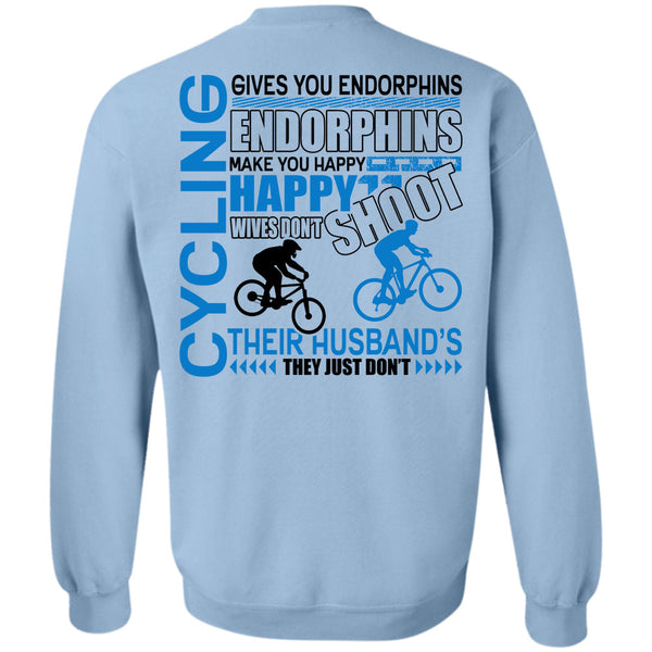 I Love Biking T Shirt, Cycling Gives You Endorphins Sweatshirt