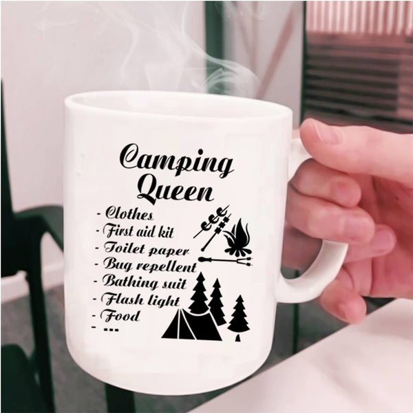 Funny Gift For Camping Mom Coffee Mug, Camping Queen Cup