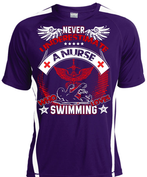 Nurse Who Loves Swimming T Shirt, Being A Swimmer T Shirt, Cool Shirt