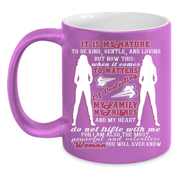 My Family My Friends And My Heart Coffee Mug, Cool Woman Coffee Cup