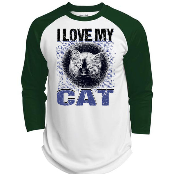 I Love My Cat T Shirt, My Favorite T Shirt, Awesome T-Shirts  (Polyester Game Baseball Jersey)