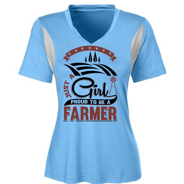 Just A Girl Proud To Be A Farmer T Shirt, I Love Farming T Shirt, Awesome T-Shirts