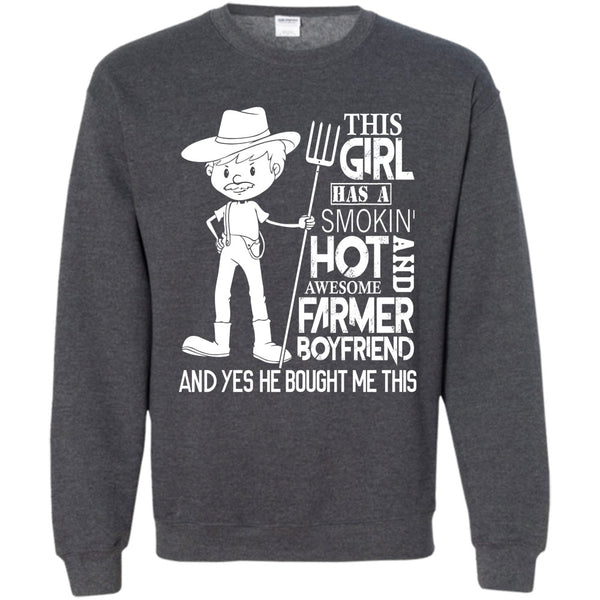 Coolest Farmer's Girlfriend T Shirt, Gift Farmer Sweatshirt