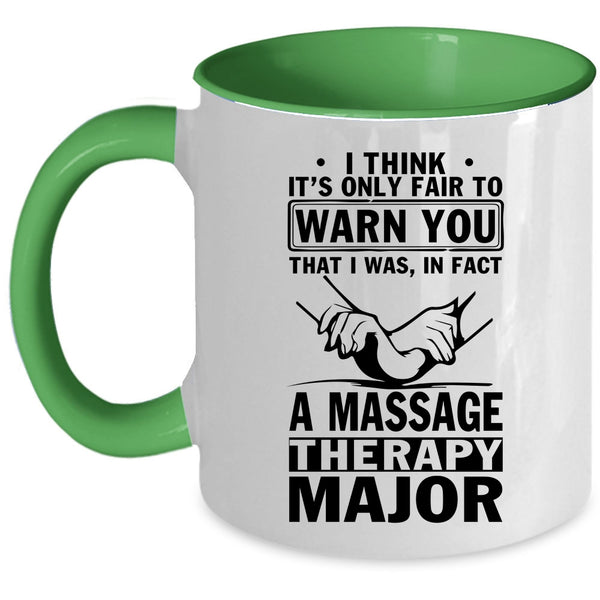 Cute Massage Therapist Coffee Mug, Massage Therapy Major Accent Mug