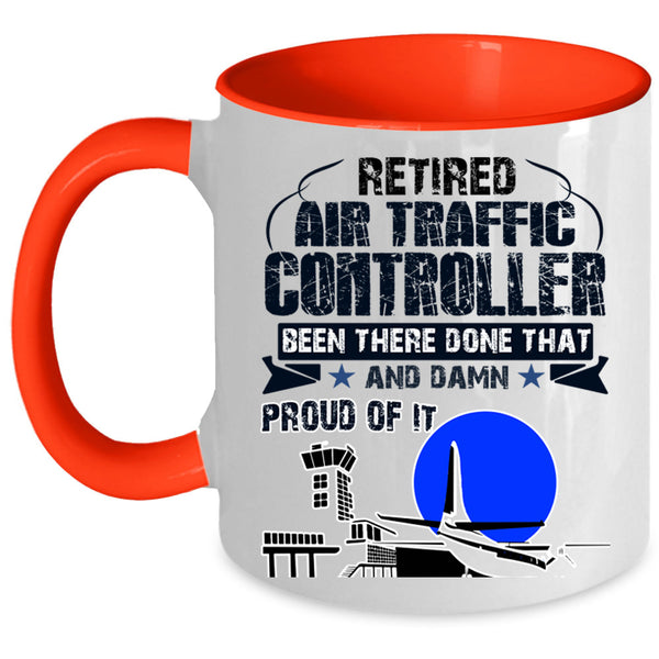 Cool Retirement Coffee Mug, Retired Air Traffic Controller Accent Mug
