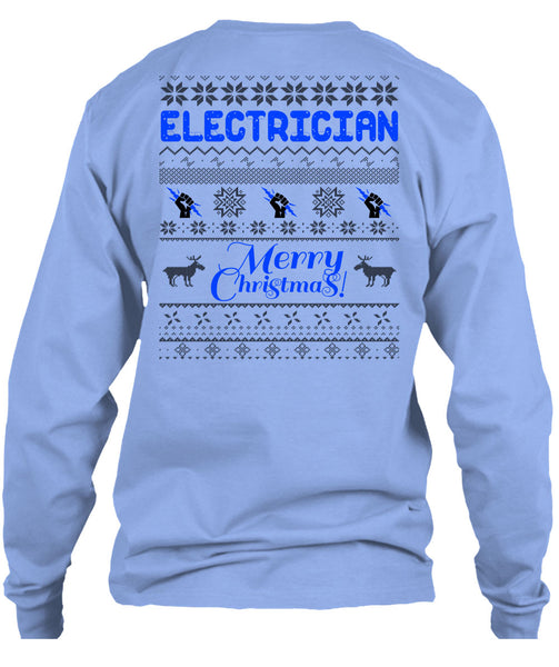 Electrician Merry Christmas T Shirt, Winter Holiday T Shirt