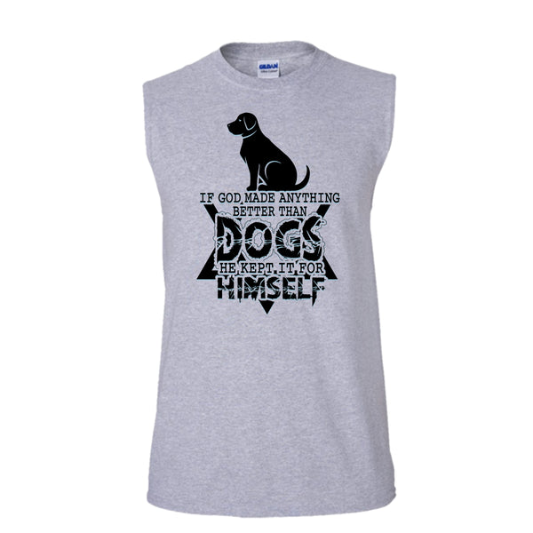 Better Than Dog T Shirt, Awesome Dog Tank Top (Men's Cotton Sleeveless)