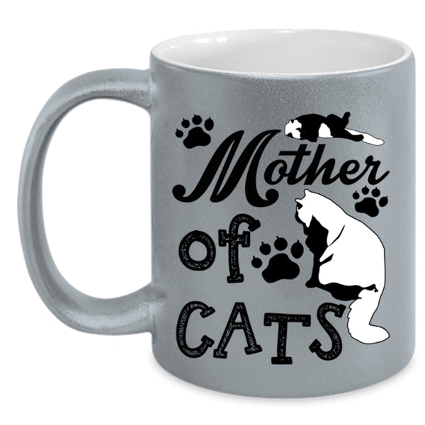 Gift For Cat Mom Coffee Mug, Mother Of Cats Accent Mug