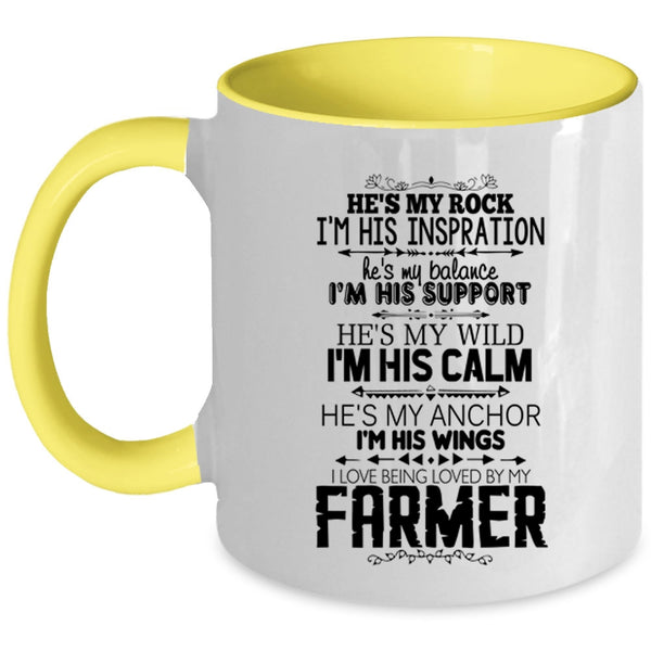 I Love Farmer Coffee Mug, I Love Being Loved By My Farmer Accent Mug