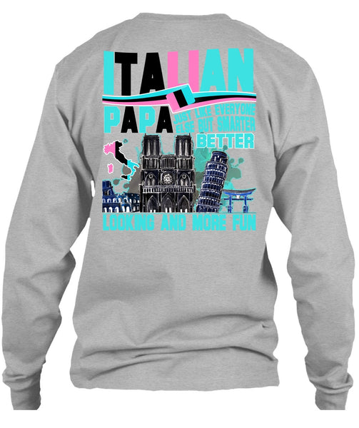 Italian Papa T Shirt, I Love Dad T Shirt