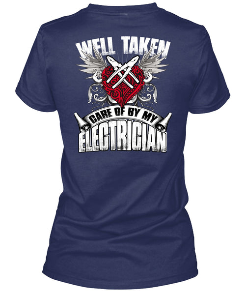 Care Of By My Electrician T Shirt, Being An Electrician T Shirt