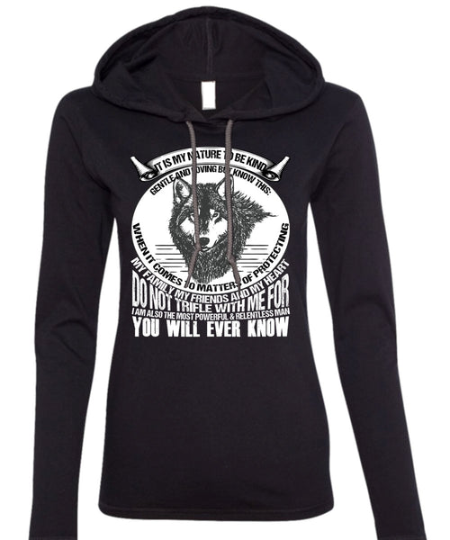 My Family My Friends And My Heart T Shirt, My Nature T Shirt (Anvil Ladies Ringspun Hooded)