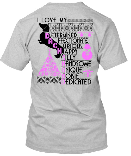 I Love My Dachshund T Shirt, I Love My Dog T Shirt