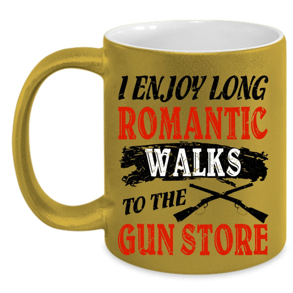 Cool Gift Coffee Mug, I Enjoy Long Romantic Walks Accent Mug