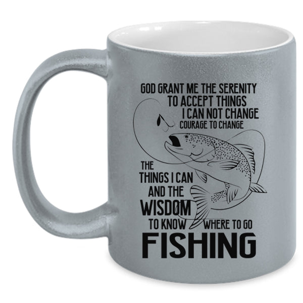 Funny Gift For Fisher Coffee Mug, Go Fishing Accent Mug