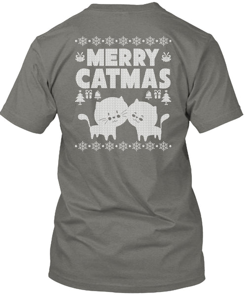 Merry Catmas T Shirt, Funny Winter T Shirt