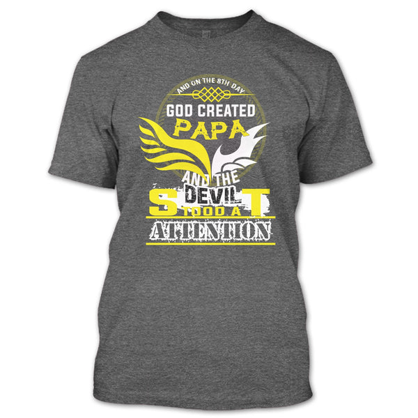 A black t-shirt with the shopify logo