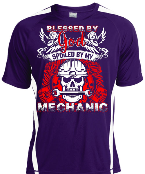 God Spoiled By My Mechanic T Shirt, I Love Mechanic T Shirt, Cool Shirt