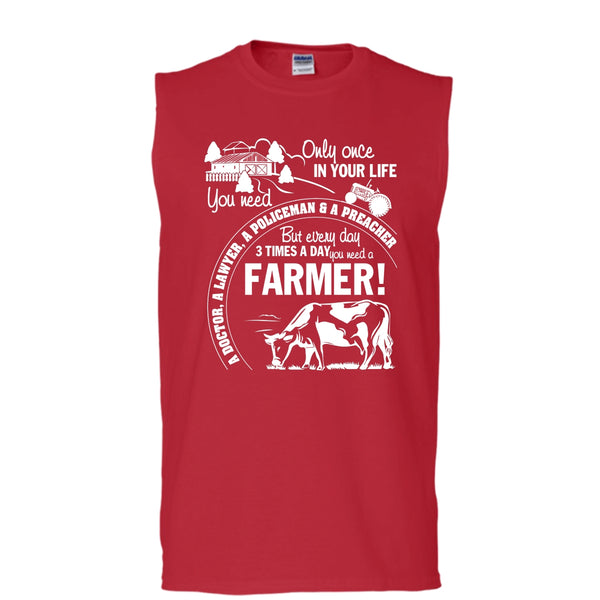 You Need A Farmer T Shirt, Awesome Farmer Tank Top (Men's Cotton Sleeveless)