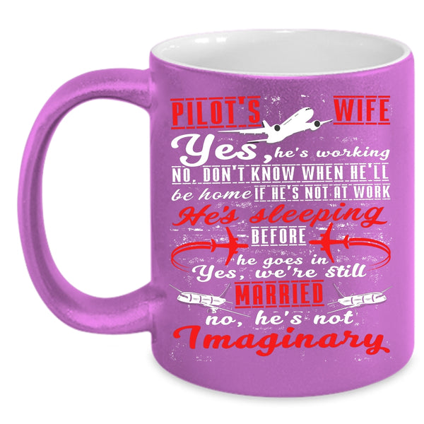 Pilot's Wife Coffee Mug, Beautiful Pilot's Wife Coffee Cup