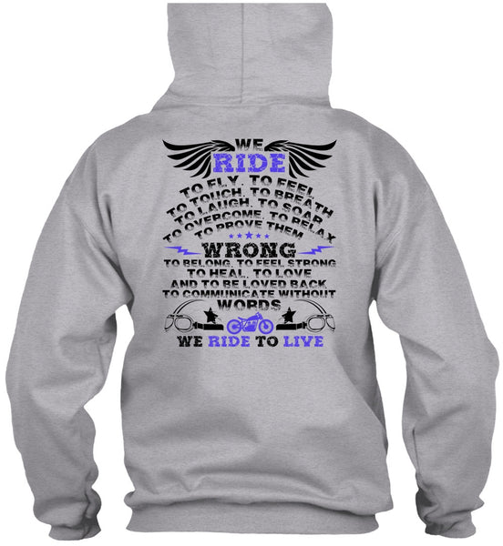 We Ride To Fly T Shirt, I Love Biker T Shirt