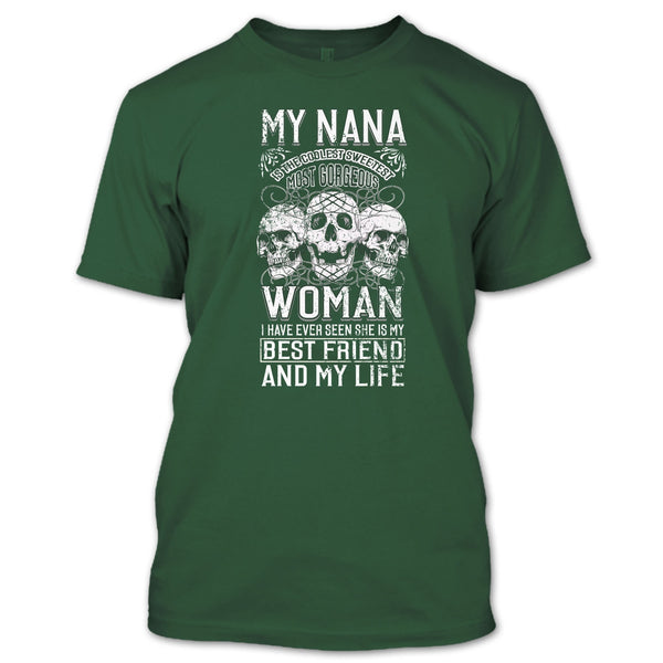 My Nana Is The Coolest Woman T Shirt, Awesome Nanny T Shirt