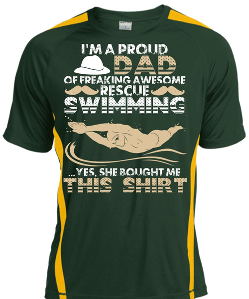 I'm A Proud Dad T Shirt, I Love Swimming T Shirt, Cool Shirt