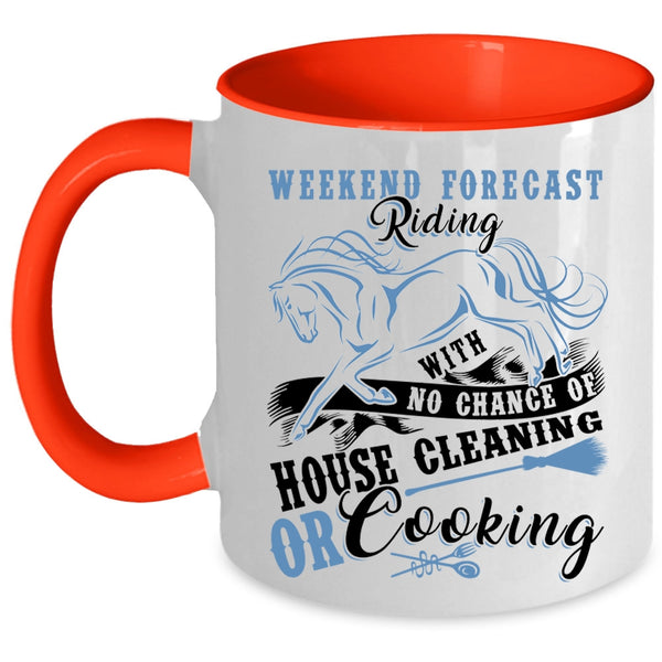 Awesome Equestrians Coffee Mug, Weekend Forecast Riding Accent Mug