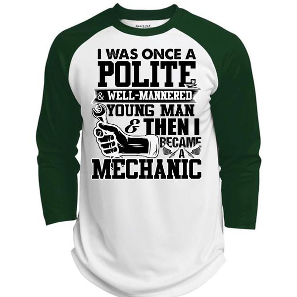 I Became A Mechanic T Shirt, I Love Mechanic T Shirt, Awesome T-Shirts  (Polyester Game Baseball Jersey)
