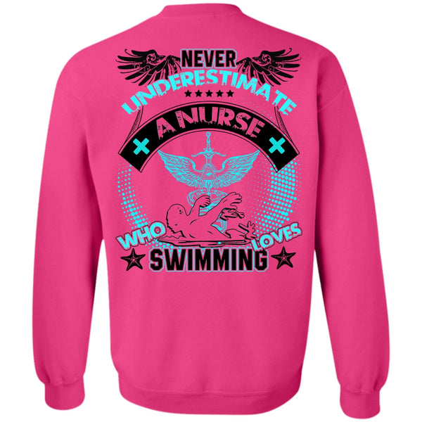 I Love Swimming T Shirt, Nurse Who Loves Swimming Sweatshirt