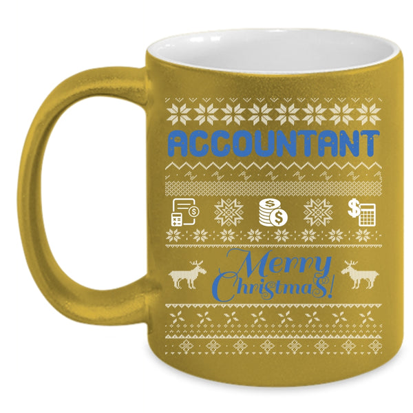 Accountant Coffee Mug, Merry Christmas Coffee Cup