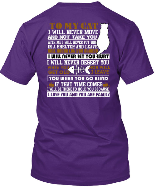 To My Cat T Shirt, I Love You T Shirt