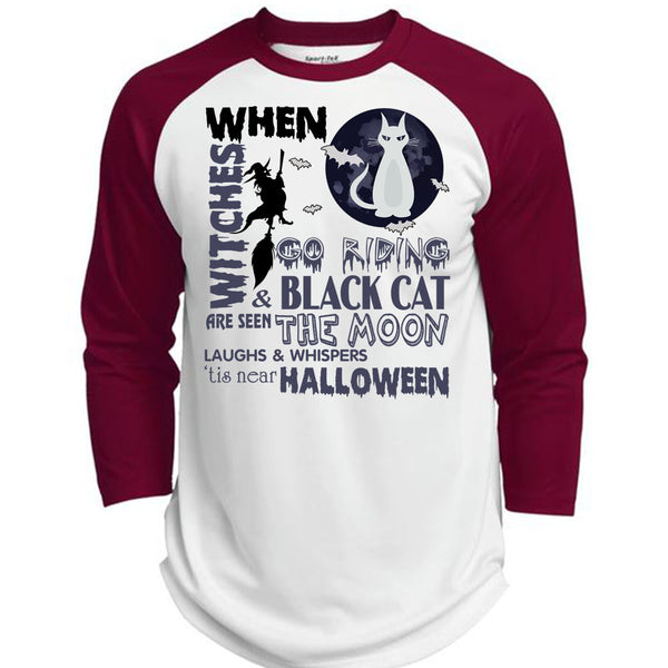 Go Riding And Black Cat Are Seen The Moon T Shirt, I Love You Pumpkin T Shirt, Awesome T-Shirts  (Polyester Game Baseball Jersey)