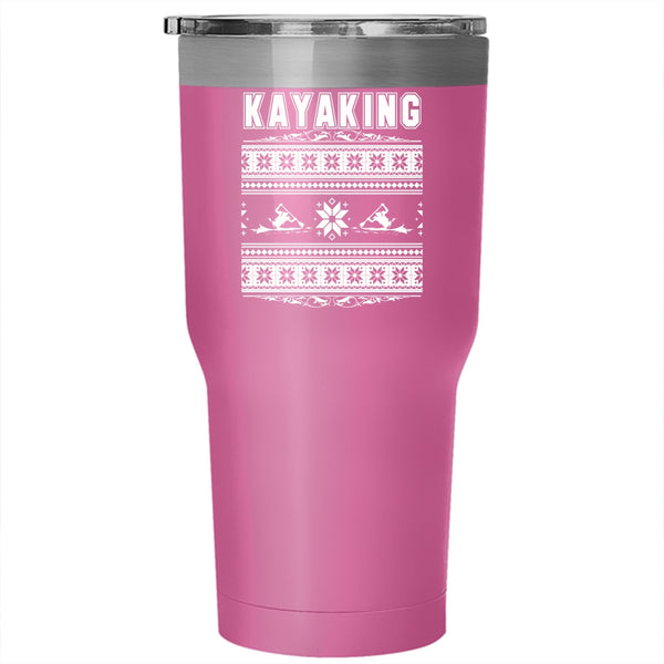 Kayaking Tumbler 30 oz Stainless Steel, Make An Ugly Christmas Travel Mug