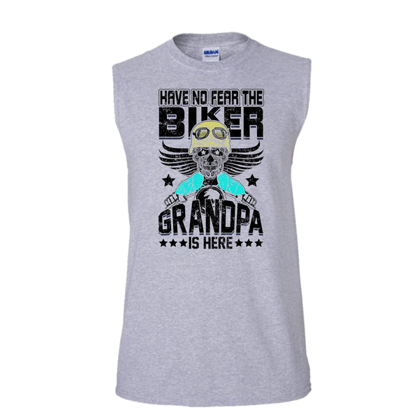 Have No Fear The Biker T Shirt, Gift For Grandpa Tank Top (Men's Cotton Sleeveless)